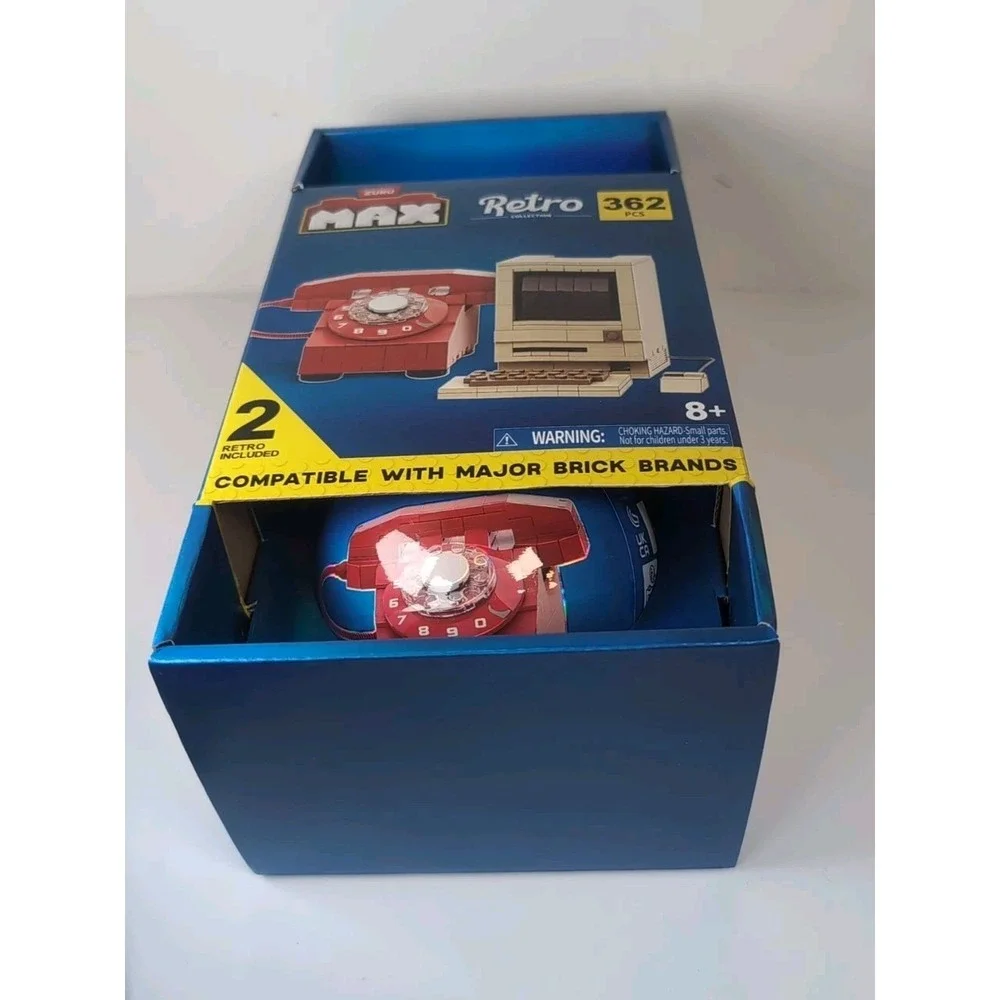 ZURU MAX Retro Collection Building Set 362 Pcs Rotary Phone & Computer 8+ Bricks